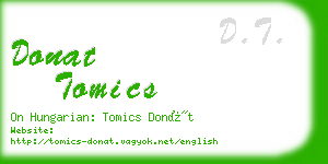 donat tomics business card